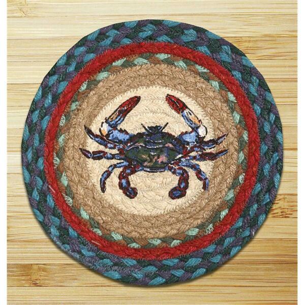 Capitol Importing Co Capitol Importing Blue Crab - 10 in. x 10 in. Hand Printed Round Swatch 80-359BC
